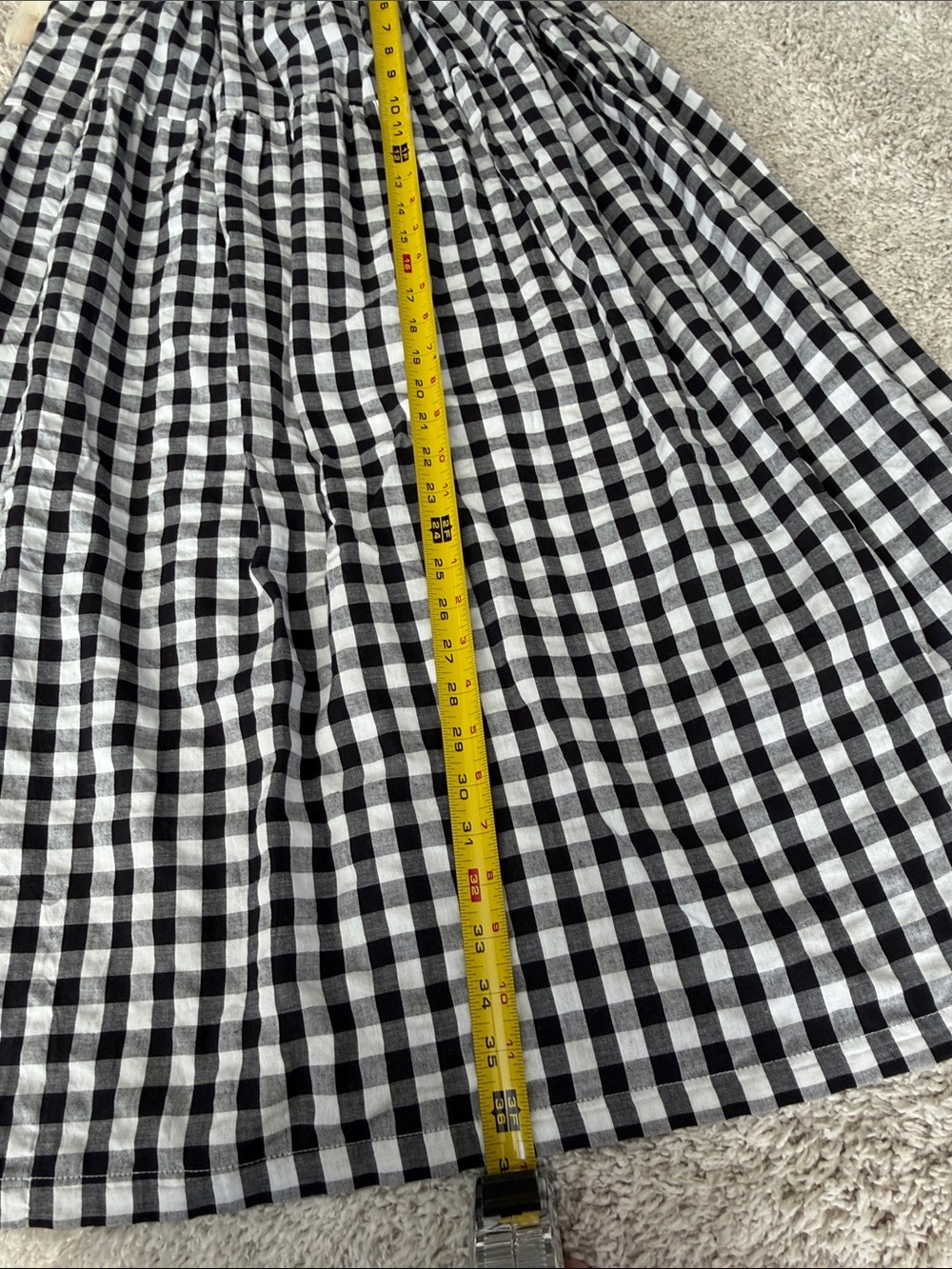 NWT Emerson Fry Black and White Gingham Tiered Maxi Skirt - Picture 2 of 7